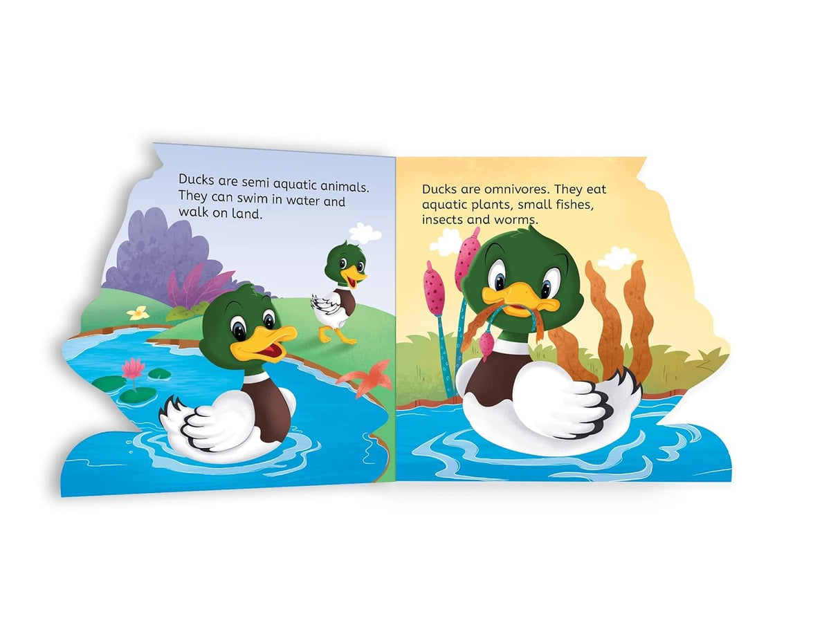 My First Shaped Board book - Duck, Die-Cut Animals, Picture Book for Children - Retail Maharaj