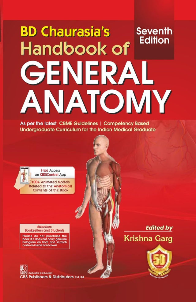 BD Chaurasia’s Handbook of General Anatomy 7/e - Retail Maharaj