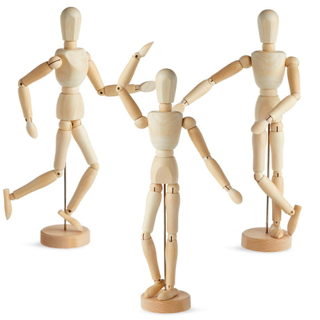 Manikin Wooden Figure Flexible 12″ - Retail Maharaj