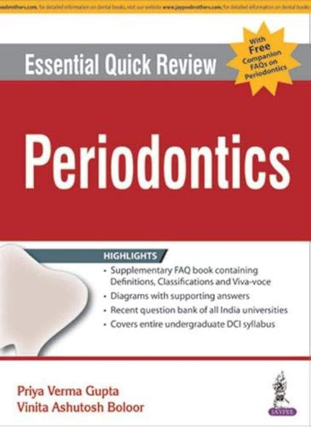 ESSENTIAL QUICK REVIEW PERIODONTICS WITH FREE COMPANION FAQS ON PERIODONTICS - Retail Maharaj