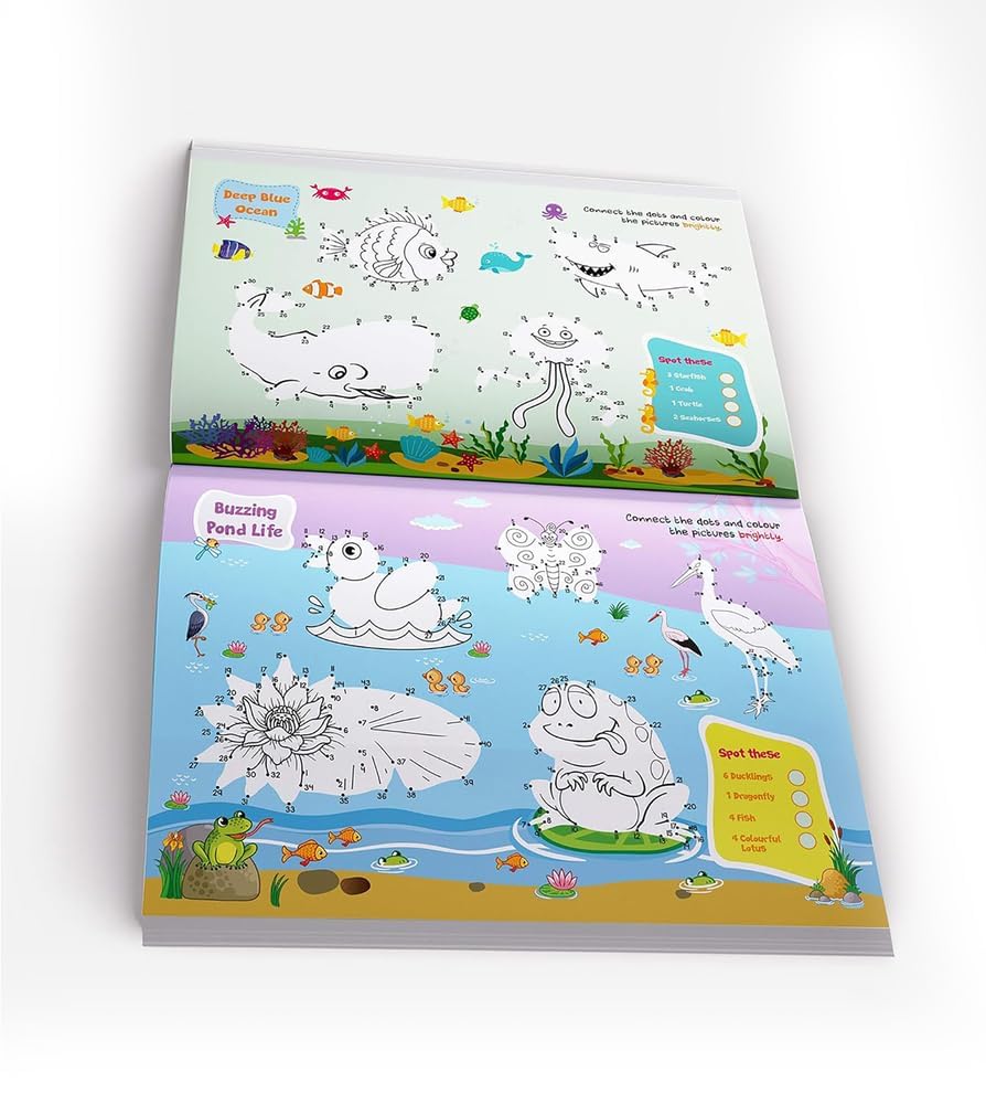 Dot to Dot Super Activity Book for Kids – Join the Dots and Reveal Fun Pictures | Boost Number Recognition, Fine Motor Skills & Concentration | Early Learning Puzzle Workbook for Children | Ages 3–6 Years | Hours of Learning Time - Retail Maharaj