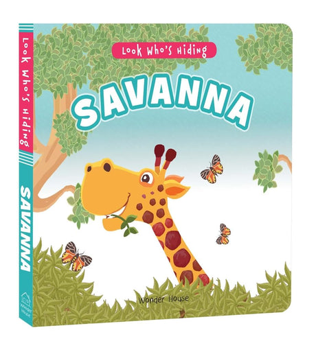 Look Who's Hiding - Savanna : Pull The Tab Novelty Books For Children - Retail Maharaj