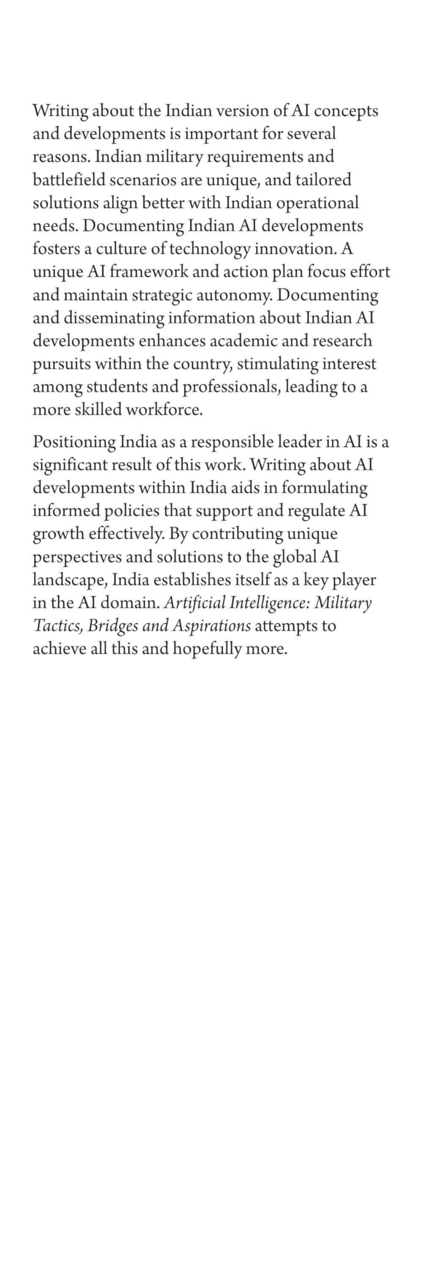 Artificial Intelligence Military Tactics, Bridges and Aspirations - Retail Maharaj