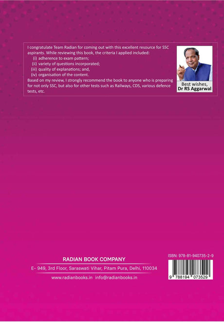 English for S.S.C. (Staff Selection Commission) Exam from the House of Dr. R.S. Aggarwal Includes Comprehensive Study Material - Retail Maharaj