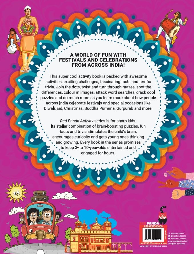 Festivals and Celebrations of India: Activity Book - Retail Maharaj