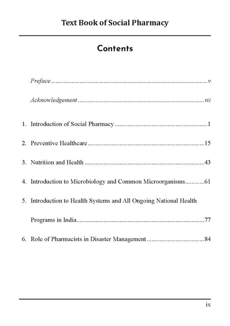 Text Book of Social Pharmacy for the Students of D. Pharm 1st Year - Retail Maharaj