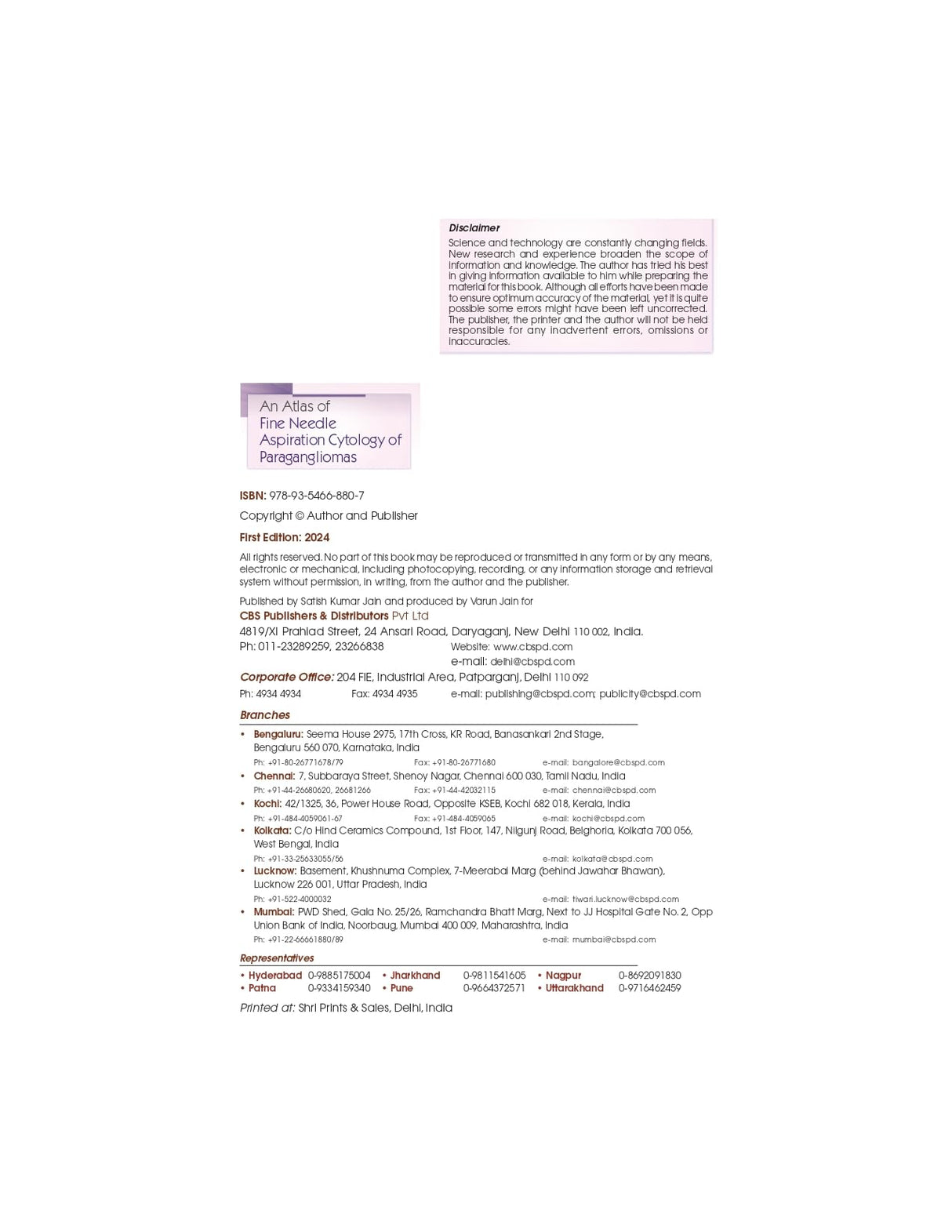 An Atlas of Fine Needle Aspiration Cytology of Paragangliomas - Retail Maharaj