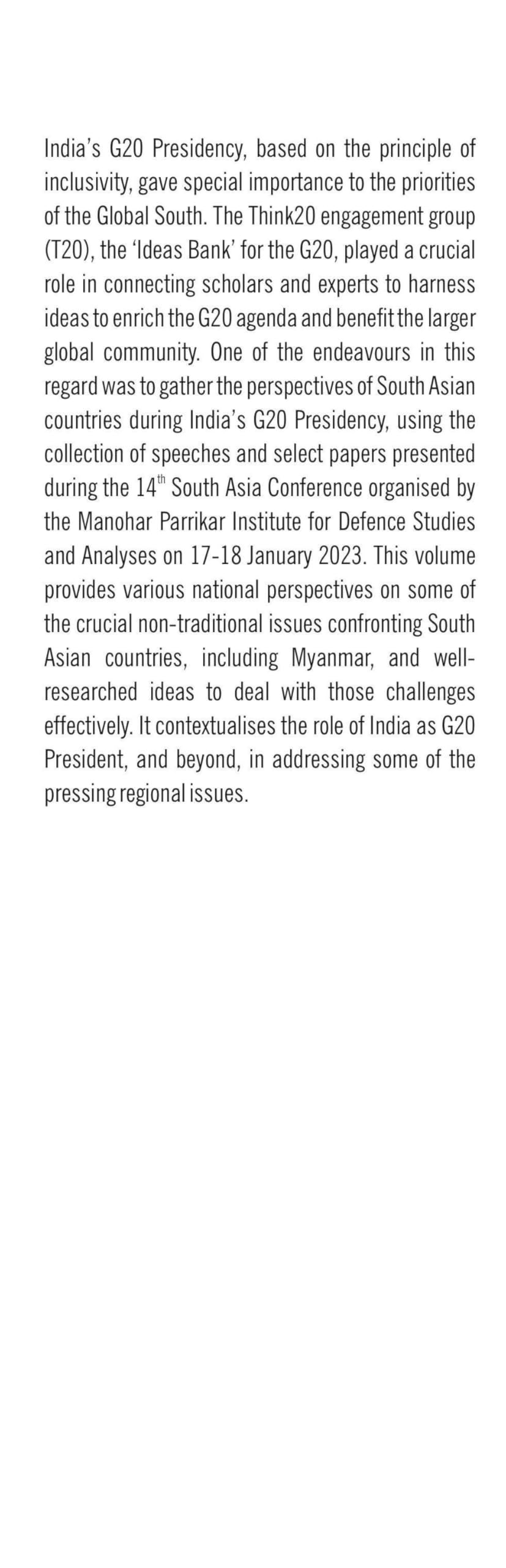 Think20@G20: Towards A Resilient South Asia - Retail Maharaj
