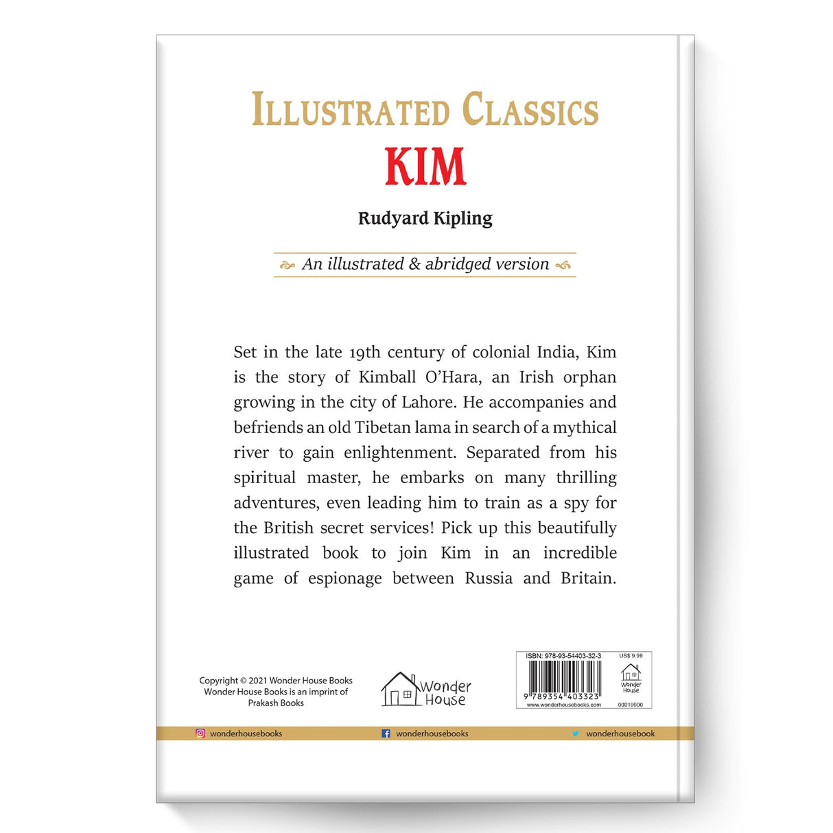 Kim : Illustrated Abridged Children Classics English Novel with Review Questions - Retail Maharaj