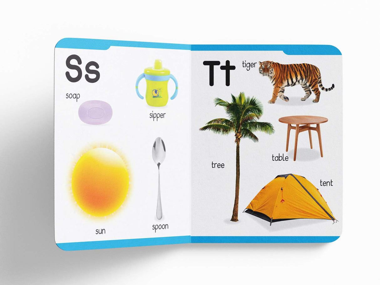 My First Padded Book of Alphabet: Early Learning Board Book for Kids | Learn ABC with Bright and Colorful Pictures | Durable Padded Board Book for Babies, Toddlers & Preschoolers | Ages 0–5 Years - Retail Maharaj