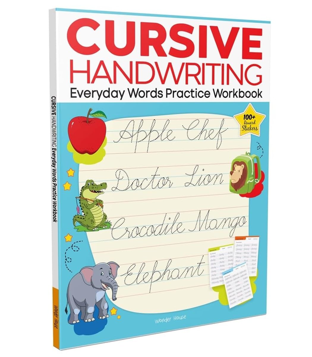 Cursive Handwriting Practice Workbook: Everyday Words | Level 2 | Ages 6–9 | Build Fluency and Confidence with Daily Writing Practice - Retail Maharaj