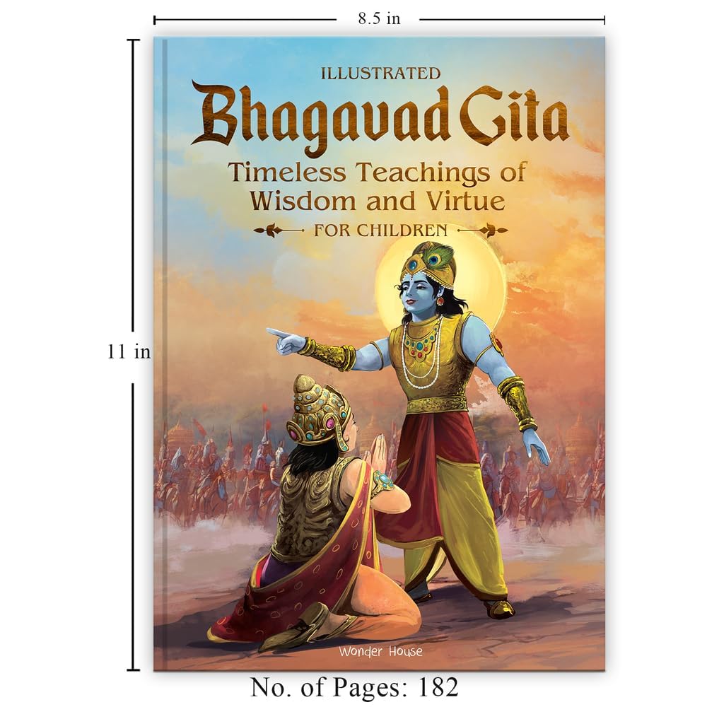 Illustrated Bhagavad Gita for Children-Timeless Teachings of Wisdom and Virtue- Shubha Vilas - Retail Maharaj