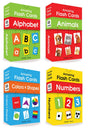 Amazing Flash Cards Set Of 4 Boxes: Early Development OF Preschool Toddler (220 Cards, Alphabet, Number, Animals, Colors And Shapes) - Retail Maharaj