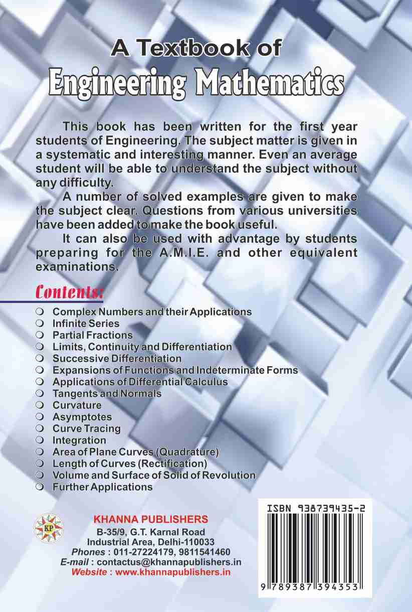 A Textbook of Engineering Mathematics - Retail Maharaj