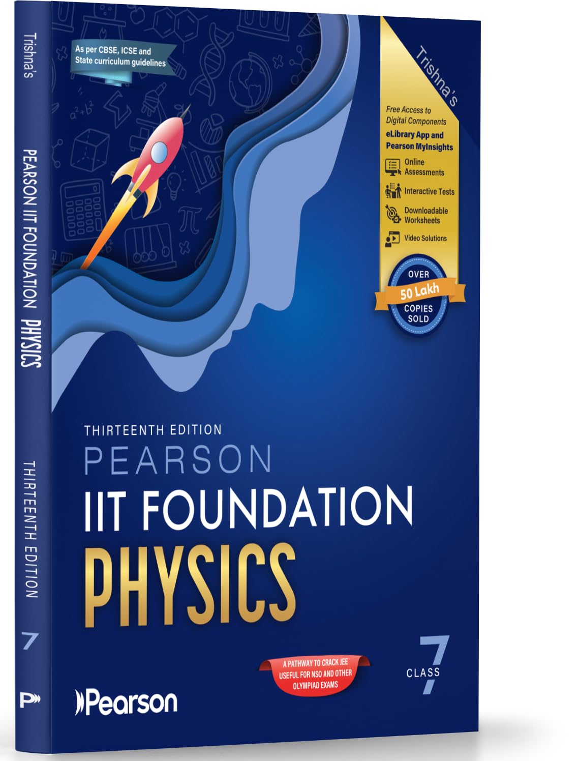 Pearson'26 IIT Foundation Class 7 Physics|For JEE, NTSE & Olympiad Exams | Free 8 Online Assessments, 39 Video Solutions & 8 Interactive Tests via Pearson MyInsights & elibrary - Retail Maharaj