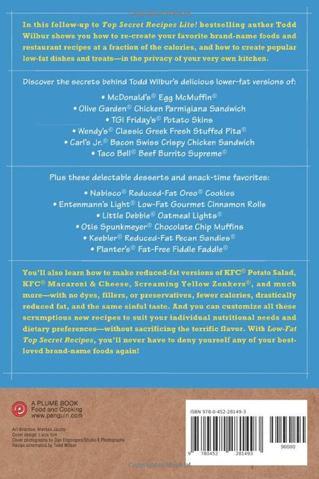 Low-Fat Top Secret Recipes: Creating Kitchen Clones of America's Favorite Brand-Name Foods - Retail Maharaj