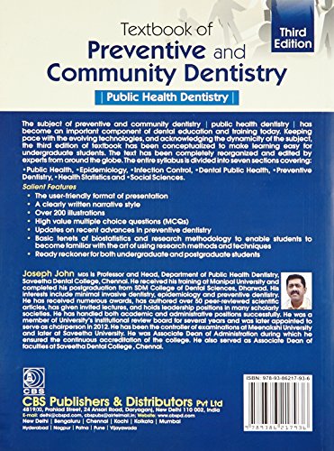 Textbook of Preventive and Community Dentistry Public Health Dentistry 3Ed (PB 2017) - Retail Maharaj