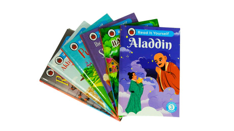 Read It Yourself with Ladybird: Confident Readers Level 3: 6 Books Collection Box Set (Akbar and Birbal, Aladdin, Puss in Boots, Hansel and Gretel, Rapunzel and The Elves and the Shoemaker - Retail Maharaj