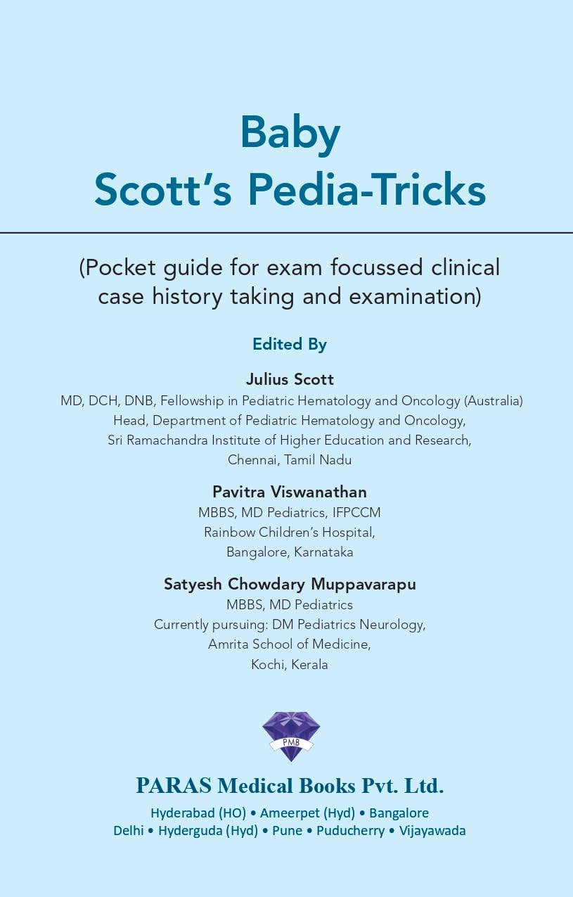 Baby Scott's Pedia-Tricks (Pocket Guide for Clinical Case, History Taking and Exam) 1st/2023 - Retail Maharaj