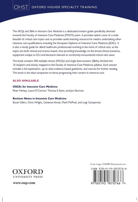 MCQs AND SBAs IN INTENSIVE CARE MEDICINE - Retail Maharaj