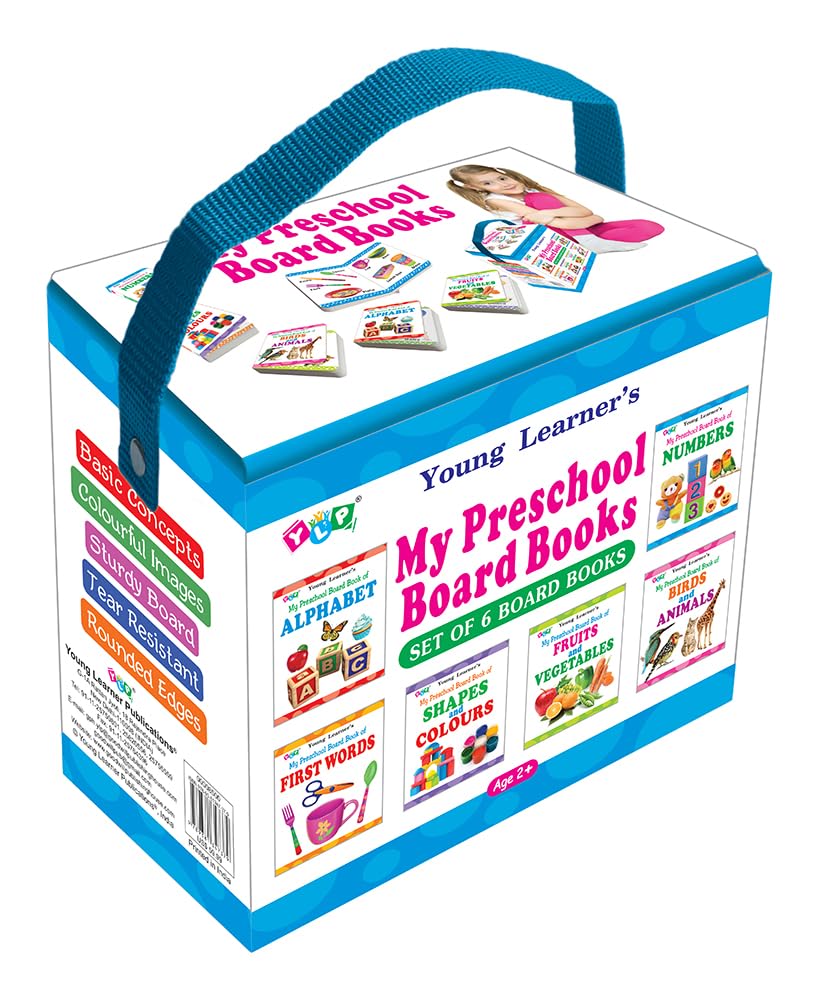 My Preschool Board Books (Gift Pack Of 6 Books): Boxset For Kids | Learning Gift Set | Early Learning Books For Babies, Toddlers & Preschool Kids | Includes Alphabet, Numbers, First Words & Much More | age 2+ | {Hardbound} | Young Learner Publications - Retail Maharaj