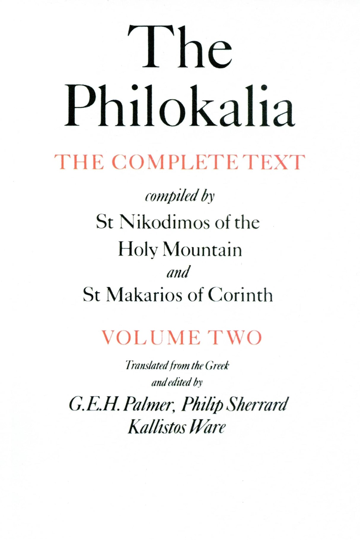 The Philokalia Vol 2 - Retail Maharaj