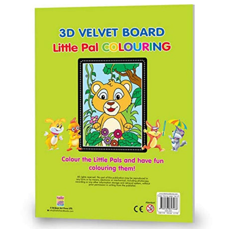 Hello Friend Elephant Little Pal Colouring Book for Early Learning Age Kids (3-D Velvet Pad) - Retail Maharaj