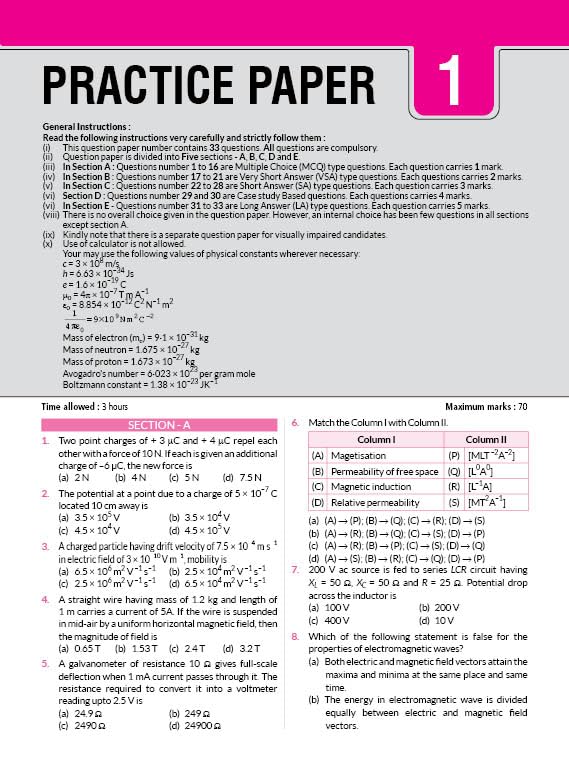 MTG CBSE 10 Years (2025-2016) Chapterwise Topicwise Solved Papers Class 12 Physics - CBSE Champion For 2026 Exam | Free Video Solution of PYQs | CBSE Sample Papers (As Per Latest Pattern) - Retail Maharaj