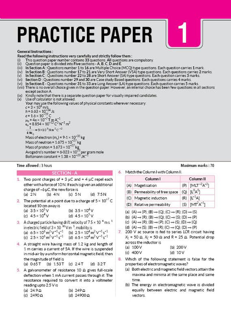 MTG CBSE 10 Years (2025-2016) Chapterwise Topicwise Solved Papers Class 12 Physics - CBSE Champion For 2026 Exam | Free Video Solution of PYQs | CBSE Sample Papers (As Per Latest Pattern) - Retail Maharaj