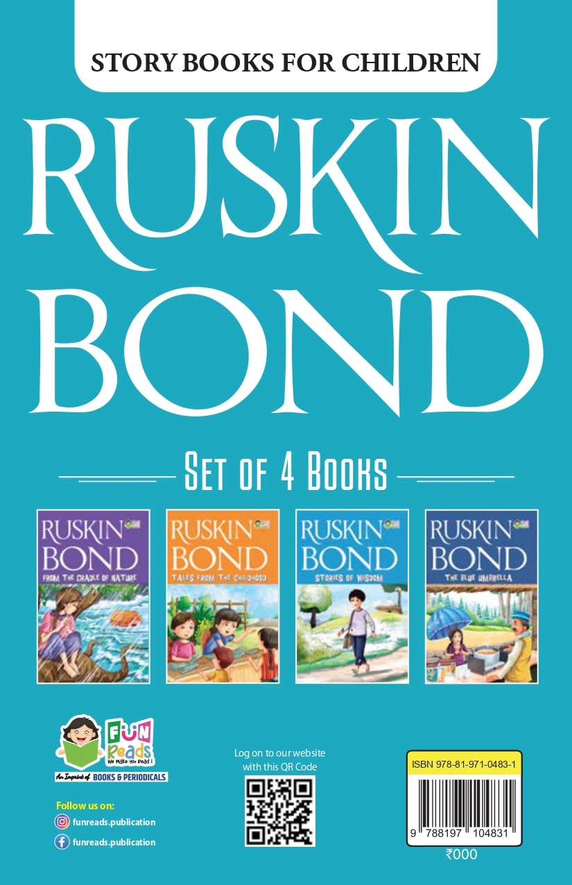 Ruskin Bond Short Stories - Set of 4 Bestselling Children Story Books & Animal Stories for Children - Retail Maharaj