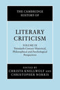 The Cambridge History of Literary Criticism: Twentieth-century Historical, Philosophical and Psychological Perspectives - Retail Maharaj