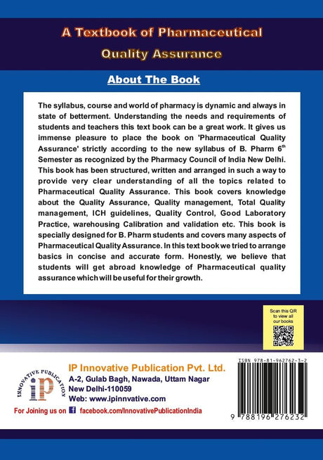 A Textbook of Pharmaceutical Quality Assurance - Retail Maharaj