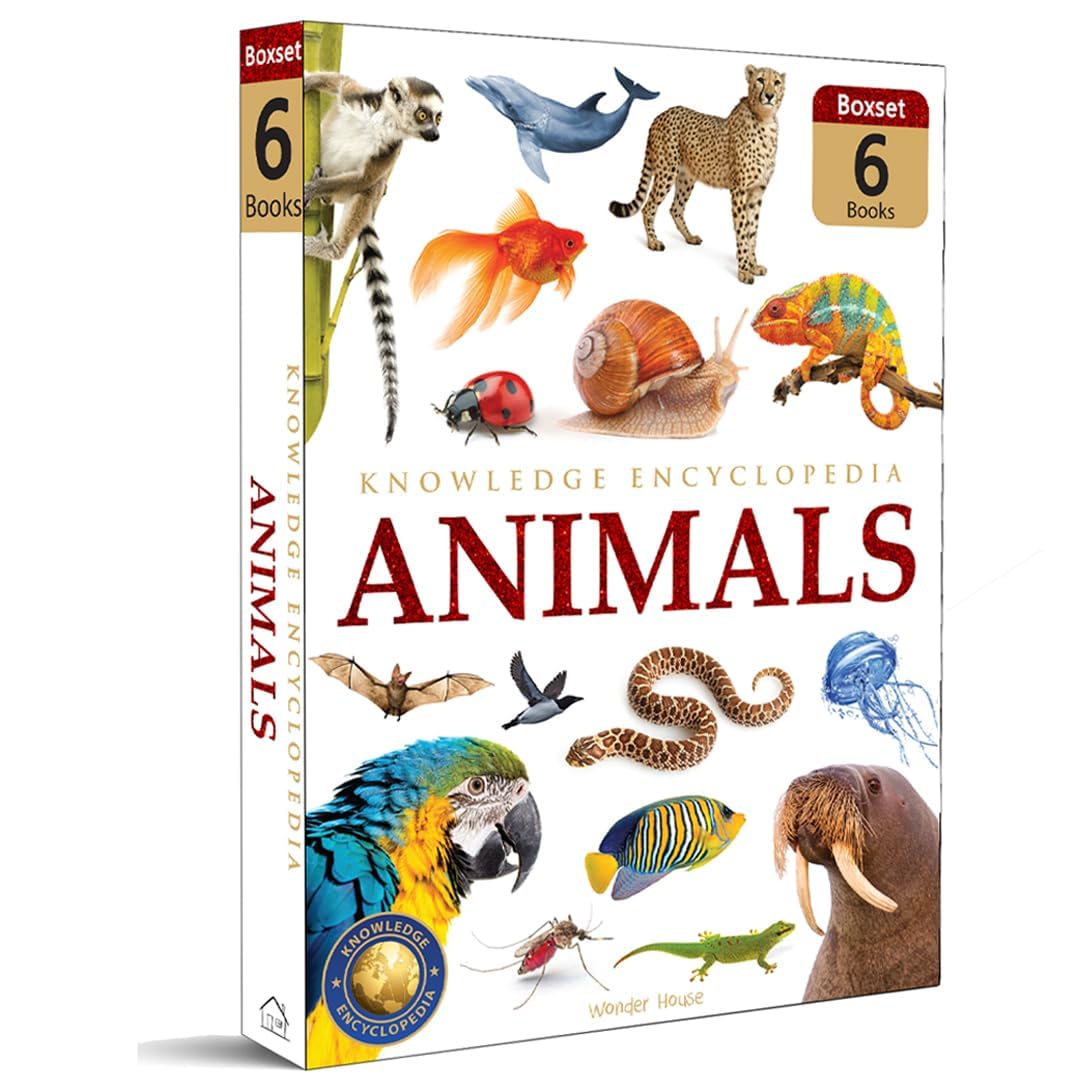 Animals - Collection of 6 Books : Knowledge Encyclopedia For Children (Box Set) - Retail Maharaj