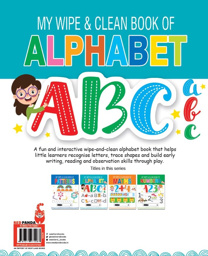 My Wipe & Clean Book of Alphabet - Retail Maharaj