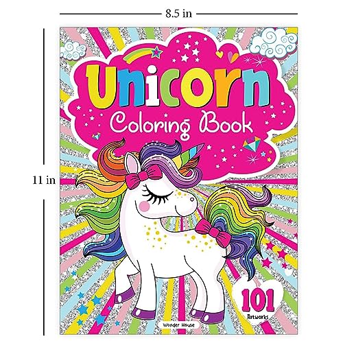 101 Unicorn Colouring Book: Fun Activity Colouring Book For Children - Retail Maharaj