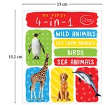 My First 4 in 1: Wild Animals, Pet & Farm Animals, Birds, Sea Animals | Padded Board Book for Kids | Learn About Different Animals with Bright, Engaging Pictures | Early Learning Book for Babies, Toddlers & Preschoolers | Ages 0–5 Years - Retail Maharaj