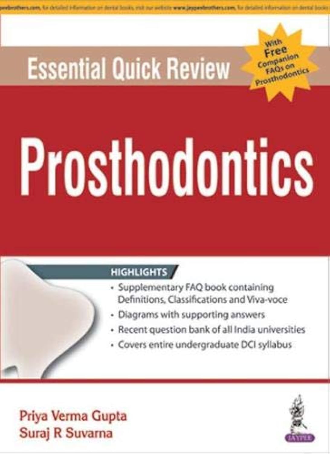 ESSENTIAL QUICK REVIEW PROSTHODONTICS WITH FREE COMPANION FAQS ON PROSTHODONTICS - Retail Maharaj
