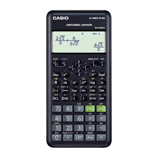 Casio FX-82ES Plus 2nd Edition – Non-Programmable Scientific Calculator, 252 Functions
