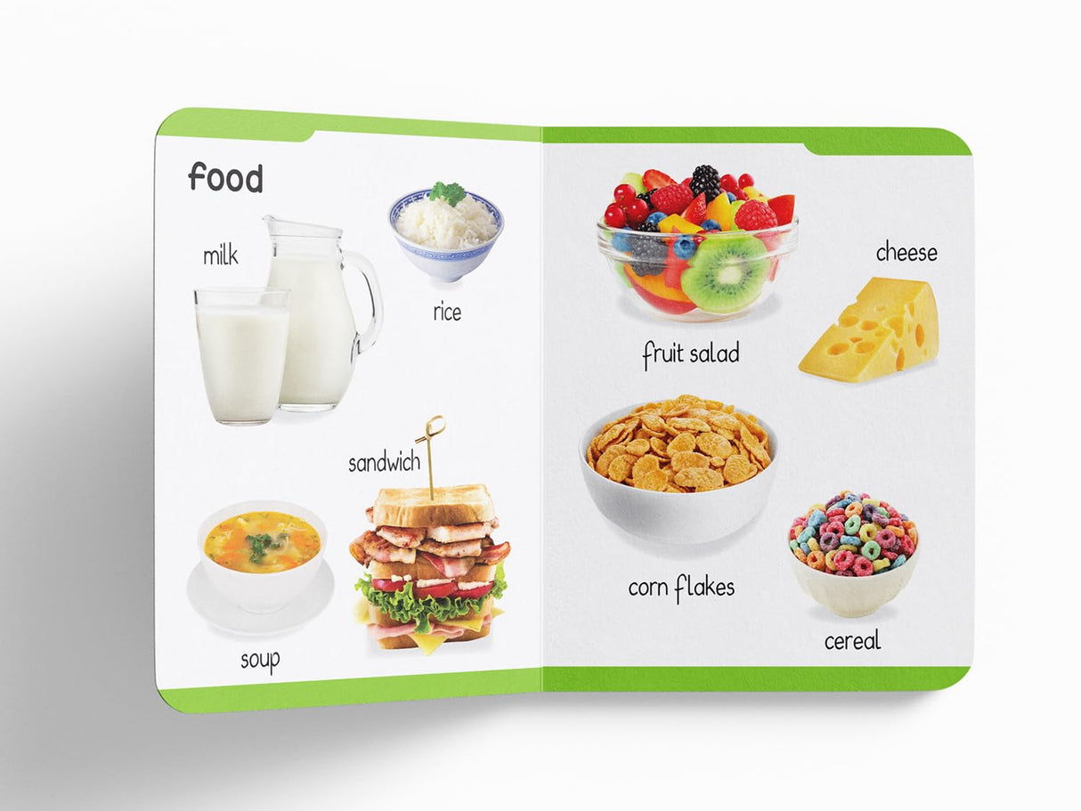 Early Learning Padded Book of Food: Board Book for Kids | Learn About Fruits, Vegetables, Meals, and Snacks with Bright, Engaging Pictures | Durable Padded Board Book for Babies, Toddlers & Preschoolers | Ages 0–5 Years - Retail Maharaj