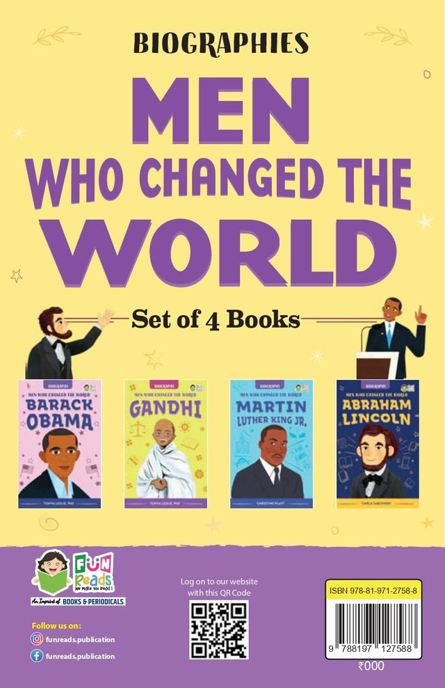 Fun Reads Who Changed the World (Barak Obama, Gandhi, Martin Luther King, Abraham Lincoln) - Retail Maharaj