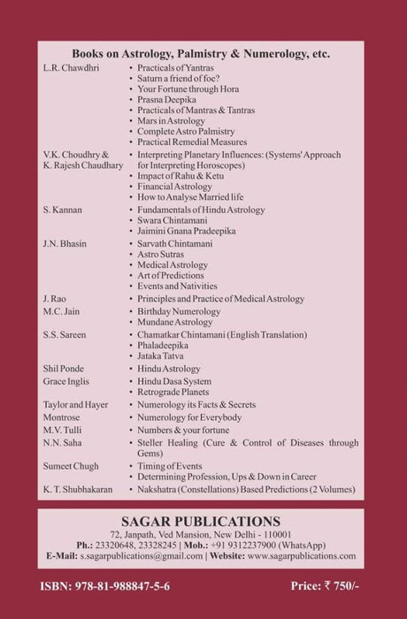 Women And Astrology The Original Book By Dr. L.R. Chawdhri - (English Version) - Retail Maharaj
