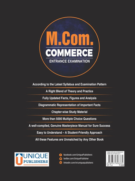 Commerce M.Com. Entrance Examination Guide | Comprehensive Prep for CUCET, B.Com. (Hons.), M.Com., UGC-NET/SET, Civil & State Public Service Exams | All Competitive Examinations - Retail Maharaj