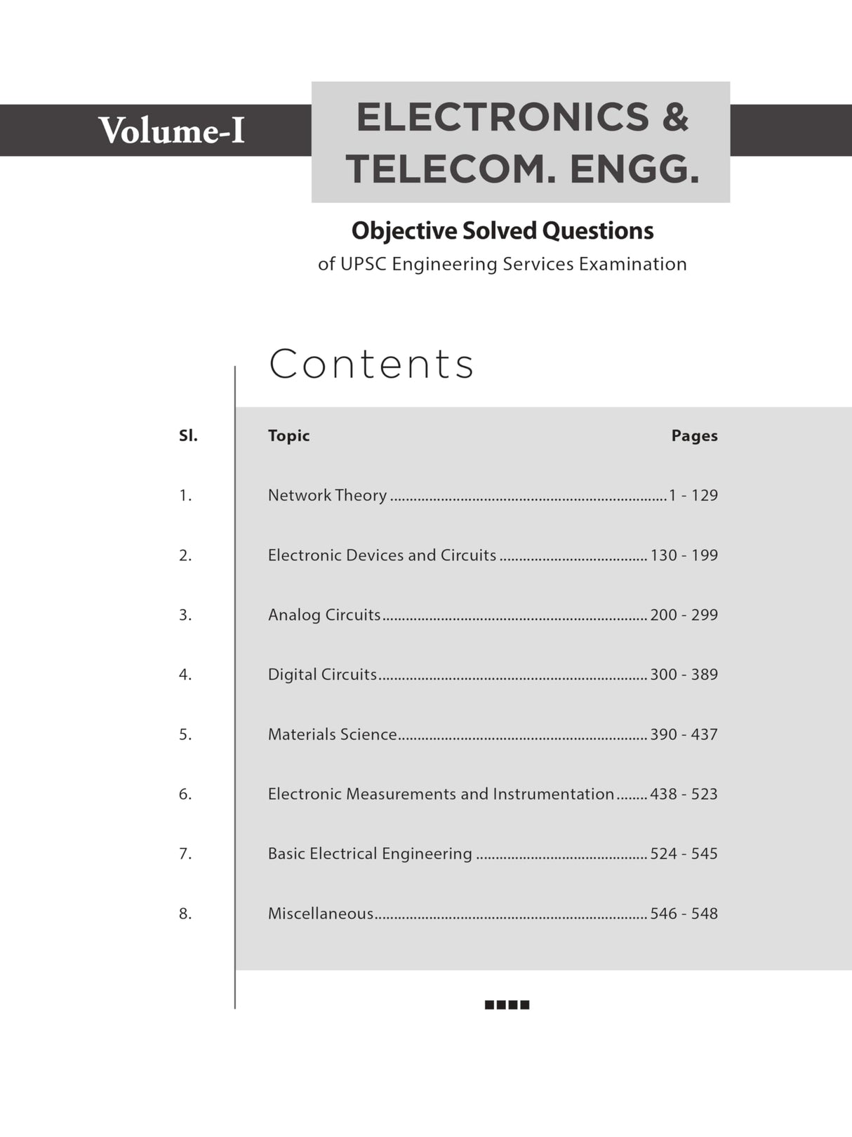 ESE 2026 : Preliminary Exam: Electronics & Telecom (E&T) Engineering Volume-I | Chapterwise & Topicwise Objective Solved Papers | 25 Years Solved PYQs ... Examination | Fully Solved | By Made Easy - Retail Maharaj