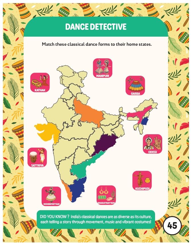 Hello India! A Fun India Activity Book: States And Union Territories - Retail Maharaj