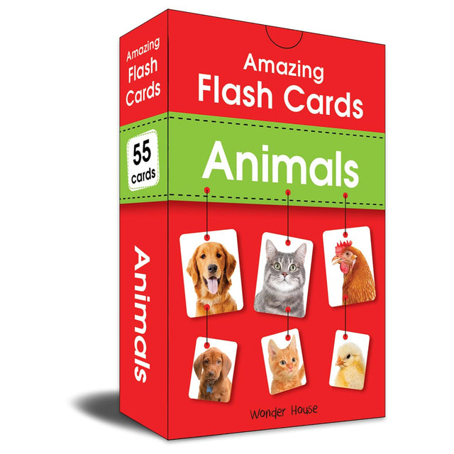 Wonder House Amazing Flash Cards Animals: Early Development Of Preschool Toddler (55 Cards),Creative_Thinking - Retail Maharaj