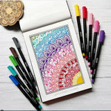 Brustro Coloured Fineliner Set of 12, 0.4mm for Writing, Drawing, Doodles, Mandala - Retail Maharaj