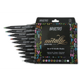 Brustro Metallic Brush Pens Set of 10, Vibrant Colors for Art and Crafts - Retail Maharaj