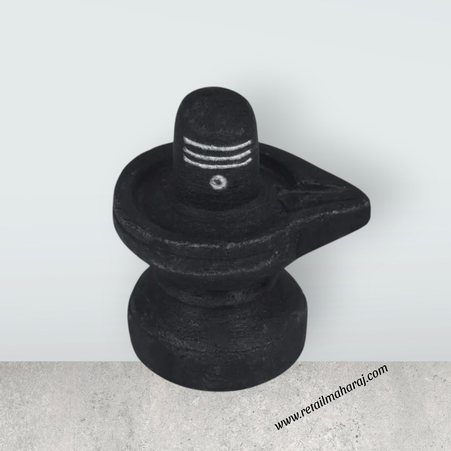 Shiv Ling Murti - 3 x 2.5 Inches | Soft Stone Shiva Lingam Statue/ Shivling Statue for Pooja - Retail Maharaj