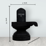 Shiv Ling Murti - 3.5 x 3 Inches | Soft Stone Shiva Lingam/ Shivling Idol For Daily Pooja & Worship - Retail Maharaj