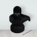Shiv Ling Murti - 3.5 x 3 Inches | Soft Stone Shiva Lingam/ Shivling Idol For Daily Pooja & Worship - Retail Maharaj